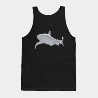 Shark White Tank Top